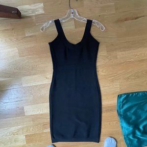 BCBG Black Scoop Neck Bodycon Dress